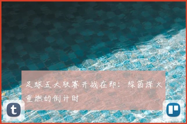 足球五大联赛开战在即：绿茵烽火重燃的倒计时